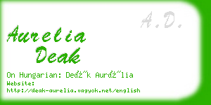 aurelia deak business card